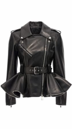 Buy online flirty leather biker jacket