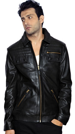 Buy Quilted mens leather biker jackets online