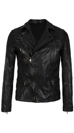 Buy Asymmetric Front Fastening Biker Leather Jacket