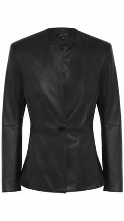 Formal One Push Button Leather Blazer