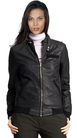 Buy High Quality Leather Bomber Jacket For Women- Leatherfads