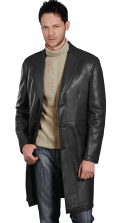 Buy Elegant lustrous mens leather coats online