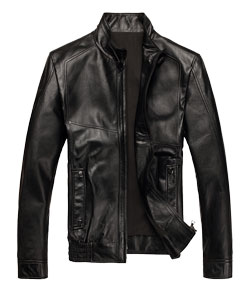 Buy Stylish Slim Fit Motorcycle Leather Coat online