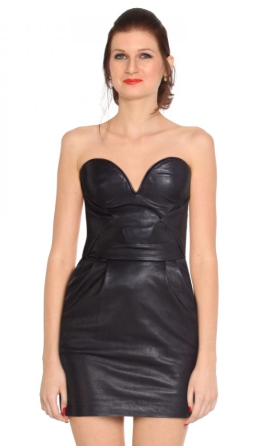 Womens Leather Dress Outfits Online at Leatherfads