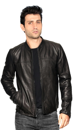 Poised Mens Leather Jacket 