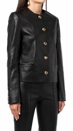 Sophisticated Moto Themed Leather Jacket