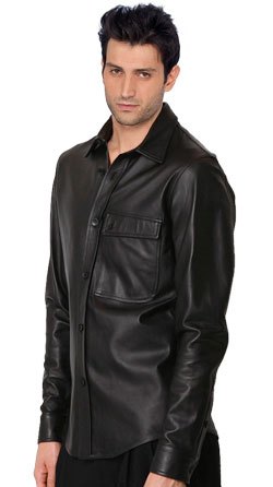Buy Bodycon Mens Leather Shirts Online