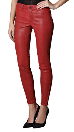 Front Zip Fastening Leather Pant