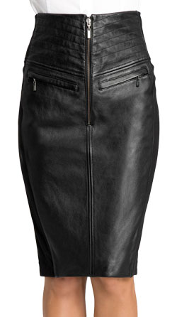 Buy high waist womens leather pencil skirt online