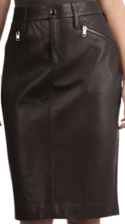 Buy Sleek womens leather skirt online
