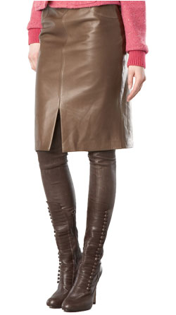 Buy stylishly elegant womens leather pencil skirt online