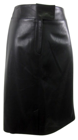 Buy elegant straight fit leather skirt online