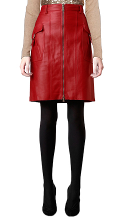 Cool Pencil Style Leather Skirt