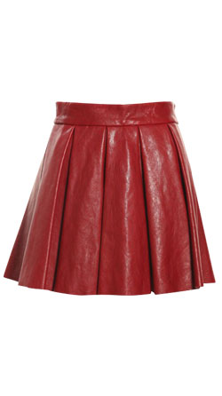 Schoolgirl Inspired Flirty Leather Skirt