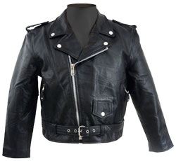Buy Snap-Down Kids Leather Jacket Online